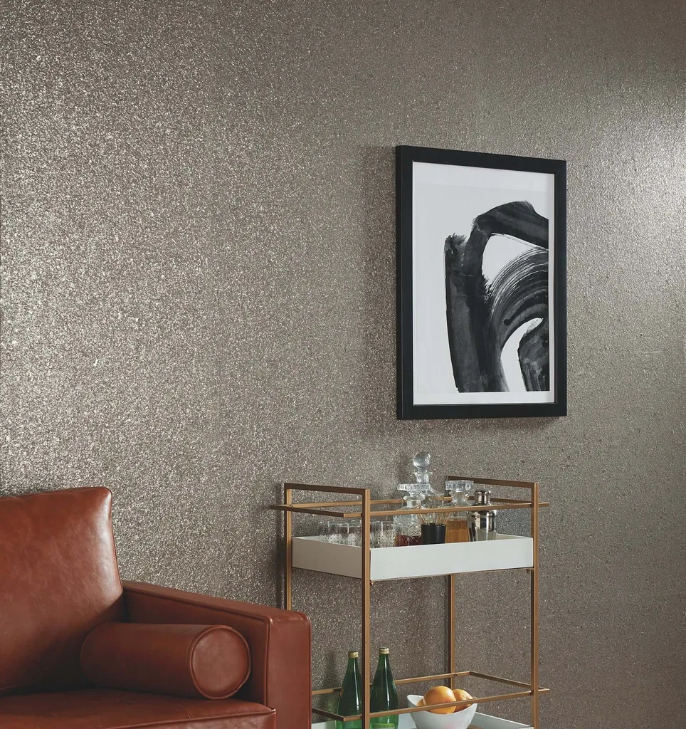 Ronald Redding Brilliant Mica wallpaper, color Graphite, SKU GV0215