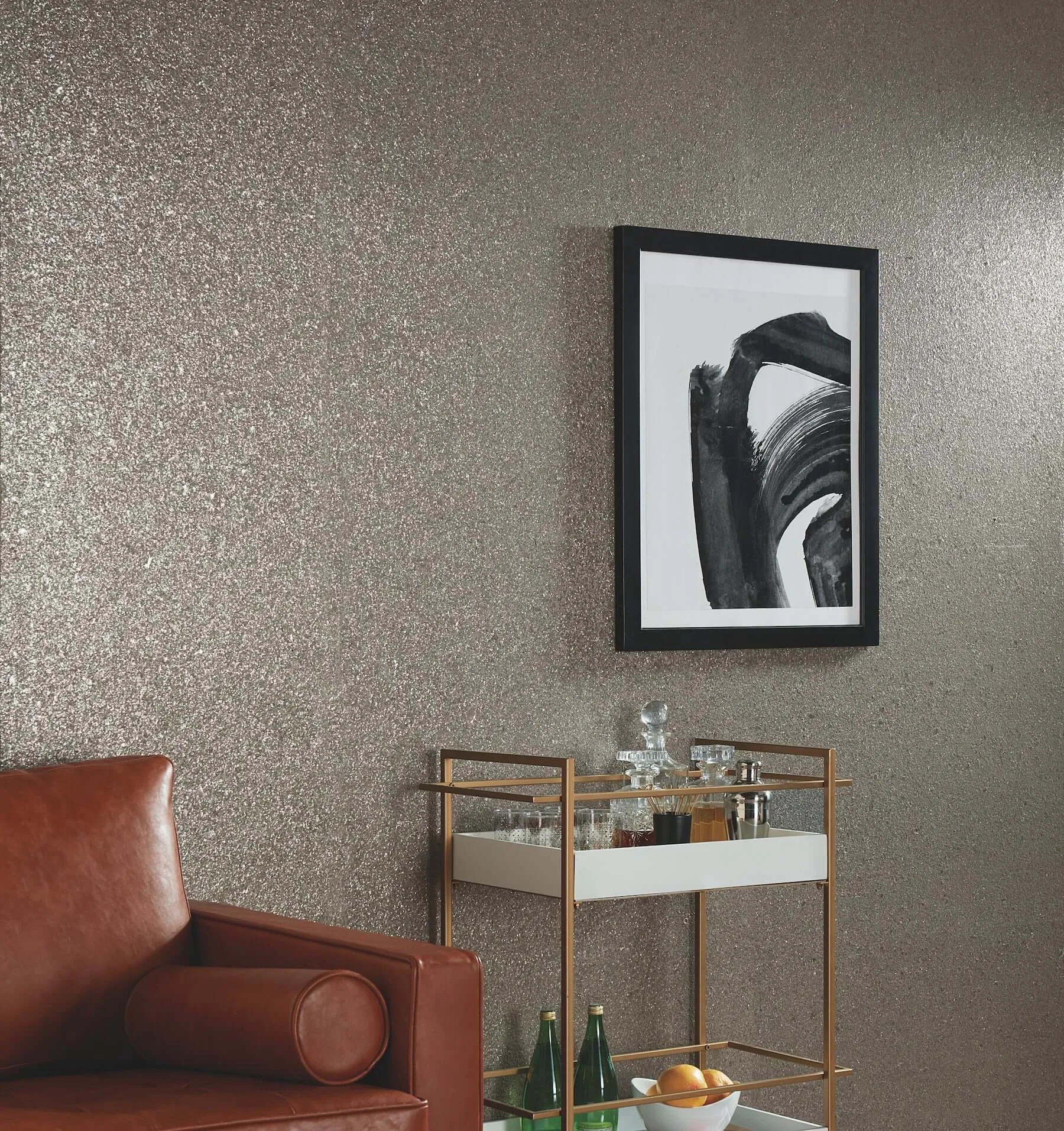 Ronald Redding Brilliant Mica wallpaper, color Graphite, SKU GV0215