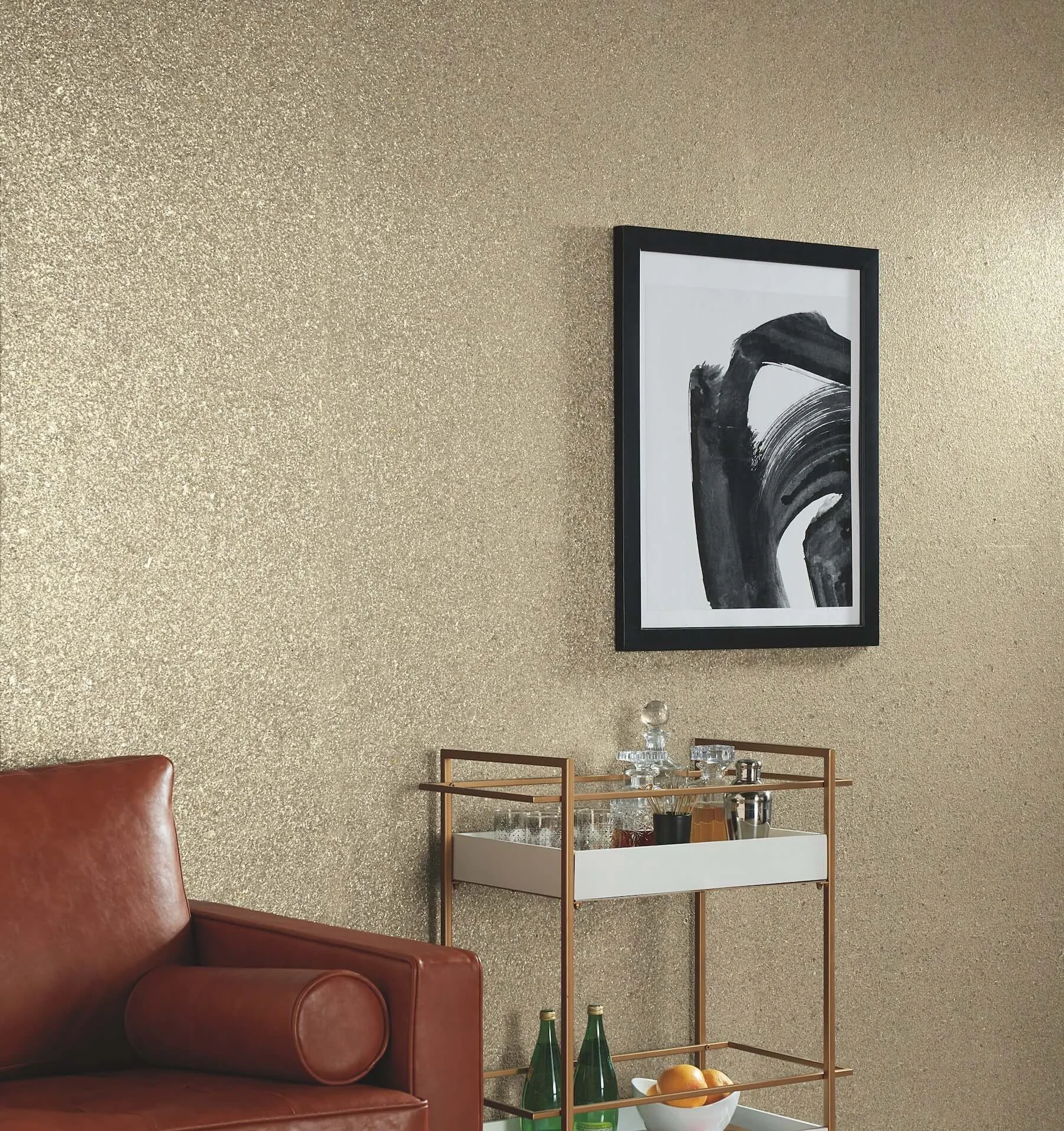 Ronald Redding Brilliant Mica wallpaper, color Smoky Agate, SKU GV0214
