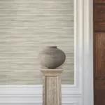 Ronald Redding Brushed Linen - Taupe Wallpaper | Buy Online Ronald Redding Brushed Linen wallpaper, color Taupe, SKU GT4566