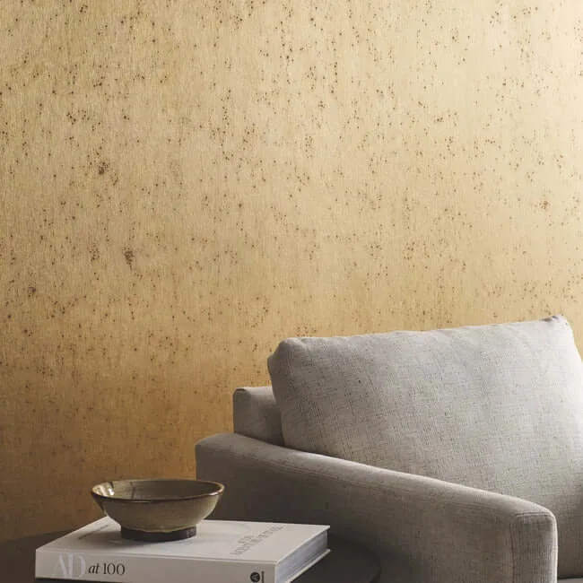 Ronald Redding Burnished Patina wallpaper, color Beige Metallic, SKU AC9214