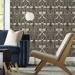 Ronald Redding Butterfly Garden - Black Metallic Wallpaper | Buy Online Ronald Redding Butterfly Garden wallpaper, color Black Metallic, SKU AC9162