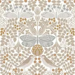 Ronald Redding Butterfly Garden - White Wallpaper | Buy Online Ronald Redding Butterfly Garden wallpaper, color White, SKU AC9163