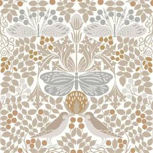 Ronald Redding Butterfly Garden wallpaper, color White, SKU AC9163