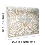 Ronald Redding Butterfly Garden - White Wallpaper | Buy Online Ronald Redding Butterfly Garden wallpaper, color White, SKU AC9163