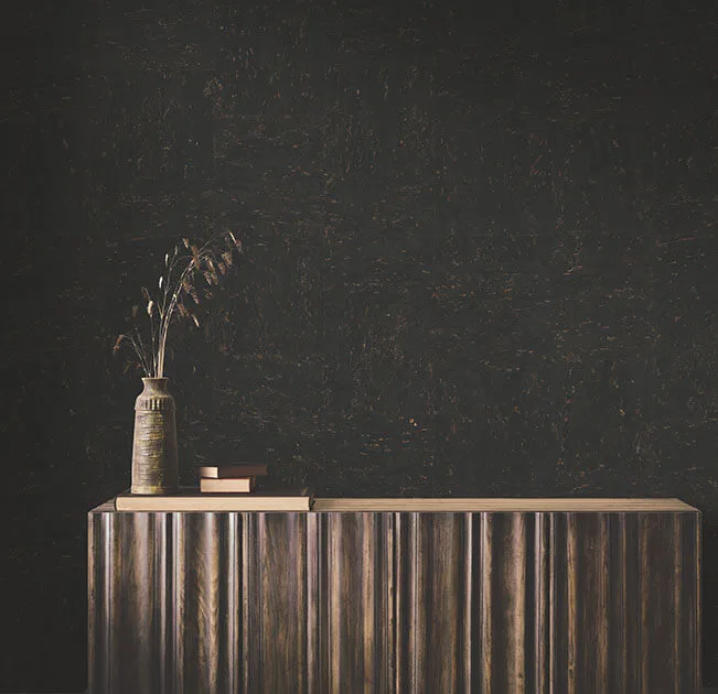 Ronald Redding Caldera Cork wallpaper, color Black, SKU GRL88370