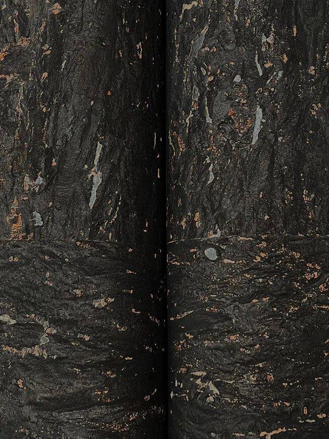 Ronald Redding Caldera Cork wallpaper, color Black, SKU GRL88370