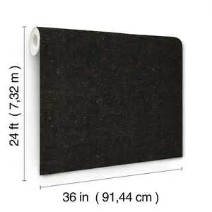 Ronald Redding Caldera Cork wallpaper, color Black, SKU GRL88370