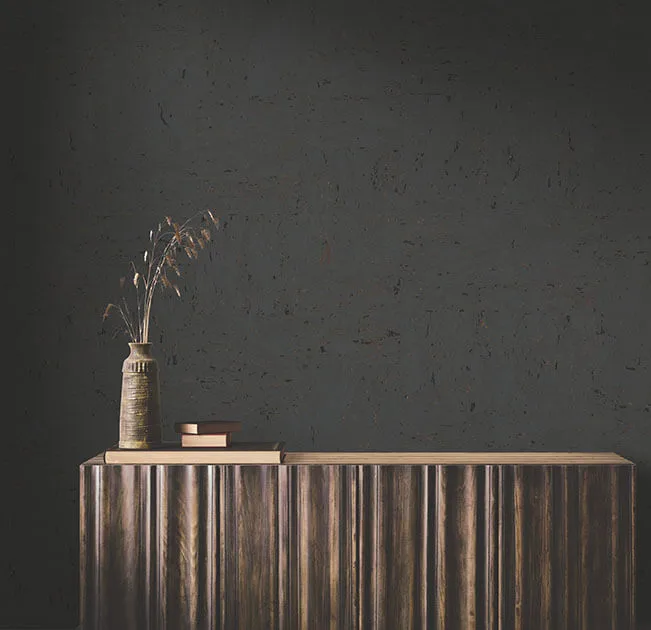 Ronald Redding Caldera Cork wallpaper, color Dark Grey, SKU GRL88368