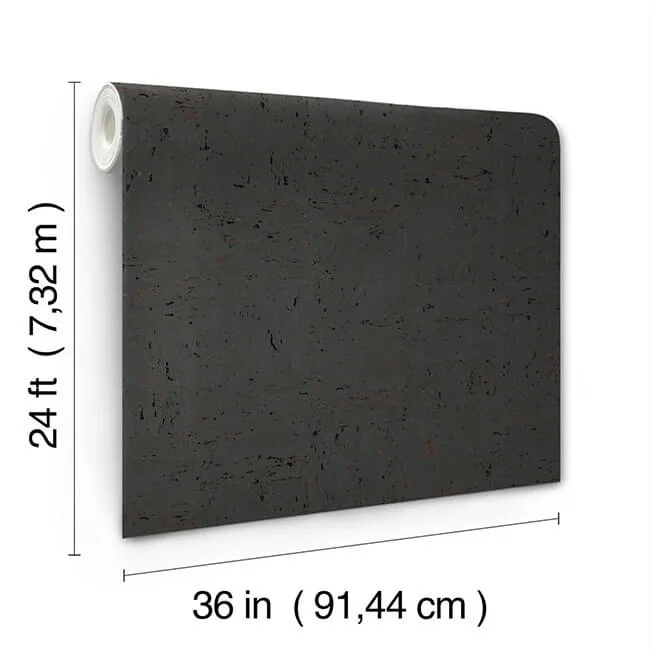 Ronald Redding Caldera Cork wallpaper, color Dark Grey, SKU GRL88368