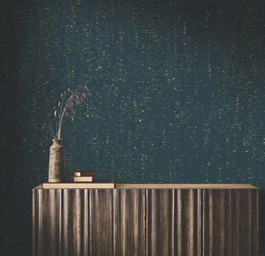 Ronald Redding Caldera Cork wallpaper, color Navy / Gold, SKU YGL7008