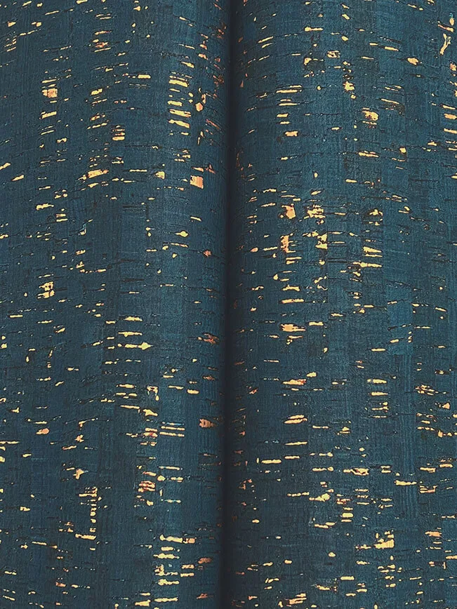 Ronald Redding Caldera Cork - Navy / Gold Wallpaper | Buy Online Ronald Redding Caldera Cork wallpaper, color Navy / Gold, SKU YGL7008