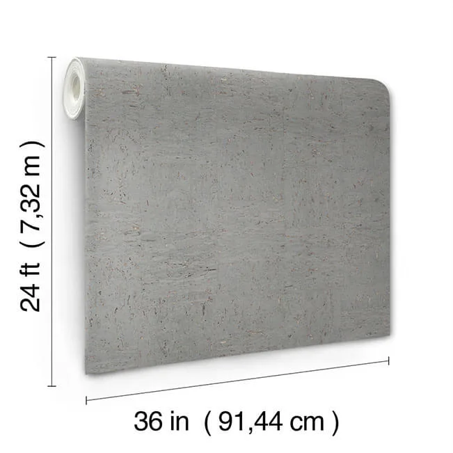 Ronald Redding Caldera Cork - Steel Wallpaper | Buy Online Ronald Redding Caldera Cork wallpaper, color Steel, SKU GRL88369