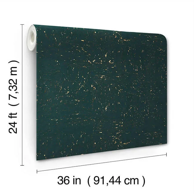 Ronald Redding Caldera Cork wallpaper, color Teal, SKU GRL88372
