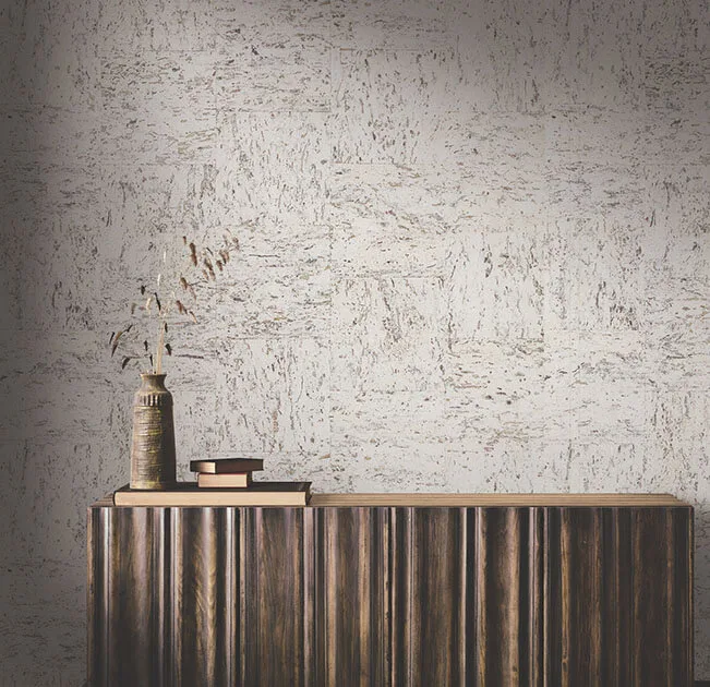Ronald Redding Caldera Cork wallpaper, color White Pearl, SKU GRL89190