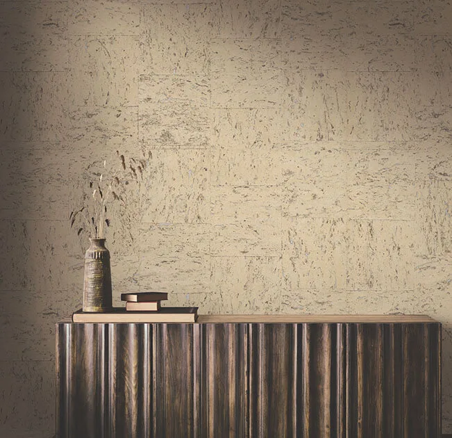 Ronald Redding Caldera Cork wallpaper, color Whitewash, SKU GRL88371