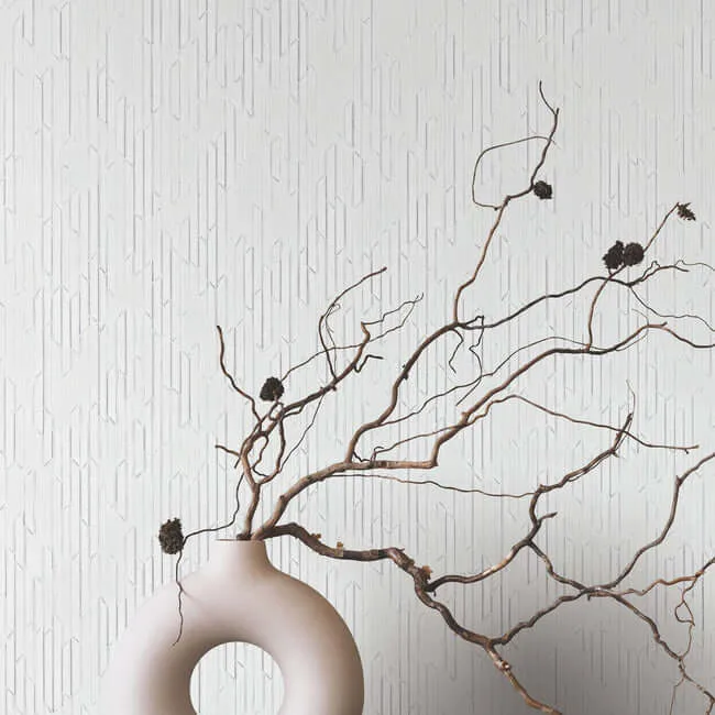 Ronald Redding Calliope - Optic White Wallpaper | Buy Online Ronald Redding Calliope wallpaper, color Optic White, SKU RRD7612N