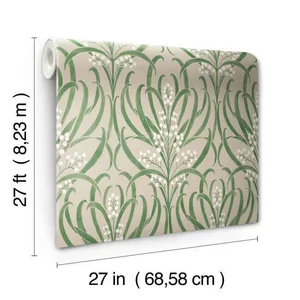 Ronald Redding Calluna wallpaper, color Linen Metallic, SKU AC9144