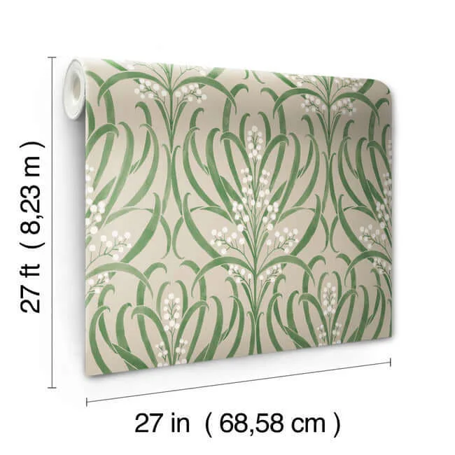 Ronald Redding Calluna wallpaper, color Linen Metallic, SKU AC9144