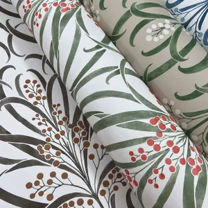 Ronald Redding Calluna wallpaper, color White & Berry Metallic, SKU AC9141