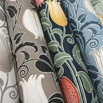 Ronald Redding Canterbury Bells - Navy Wallpaper | Buy Online Ronald Redding Canterbury Bells wallpaper, color Navy, SKU AC9203
