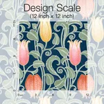 Ronald Redding Canterbury Bells - Navy Wallpaper | Buy Online Ronald Redding Canterbury Bells wallpaper, color Navy, SKU AC9203