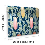 Ronald Redding Canterbury Bells - Navy Wallpaper | Buy Online Ronald Redding Canterbury Bells wallpaper, color Navy, SKU AC9203