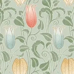 Ronald Redding Canterbury Bells - Sage Wallpaper | Buy Online Ronald Redding Canterbury Bells wallpaper, color Sage, SKU AC9202