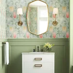 Ronald Redding Canterbury Bells - Sage Wallpaper | Buy Online Ronald Redding Canterbury Bells wallpaper, color Sage, SKU AC9202