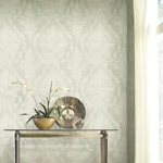 Ronald Redding Charleston Damask - Cream Wallpaper | Buy Online Ronald Redding Charleston Damask wallpaper, color Cream, SKU KT2214