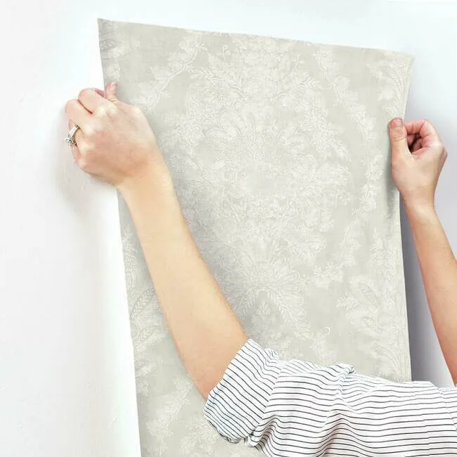 Ronald Redding Charleston Damask - Cream Wallpaper | Buy Online Ronald Redding Charleston Damask wallpaper, color Cream, SKU KT2214