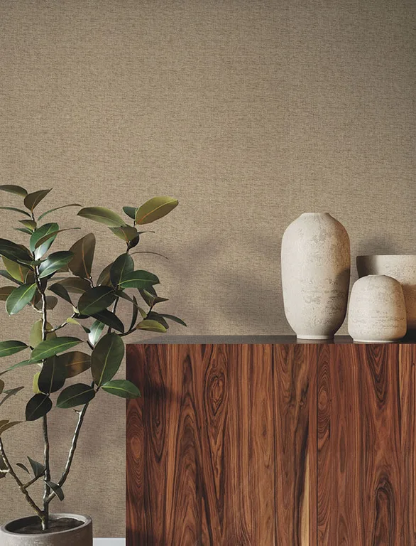 Ronald Redding Check Paperweave wallpaper, color Brindle, SKU YGL7090