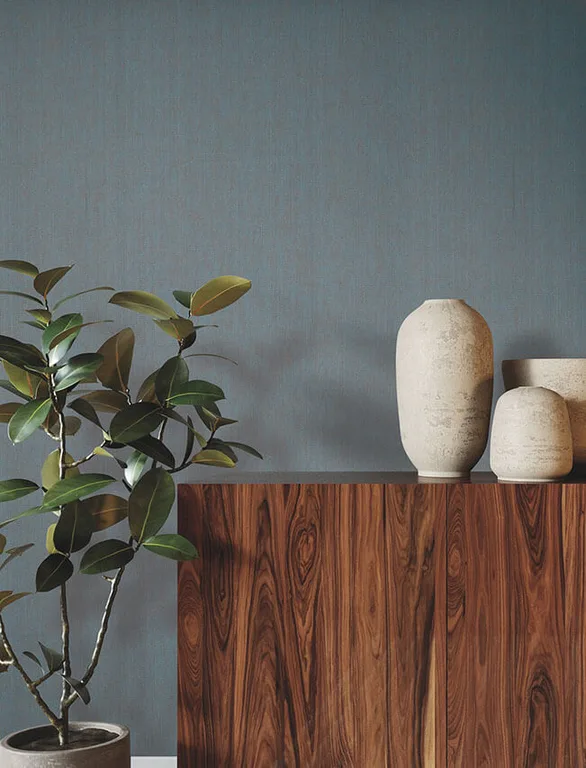 Ronald Redding Check Paperweave wallpaper, color Brown / Blue, SKU YGL7056
