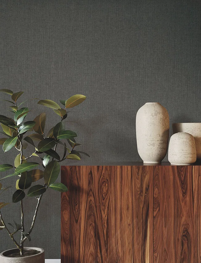 Ronald Redding Check Paperweave - Graphite Wallpaper | Buy Online Ronald Redding Check Paperweave wallpaper, color Graphite, SKU YGL7078