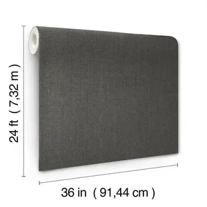 Ronald Redding Check Paperweave wallpaper, color Graphite, SKU YGL7078