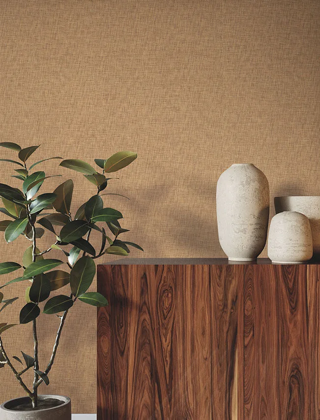 Ronald Redding Check Paperweave wallpaper, color Saddle Weave, SKU GRL88364