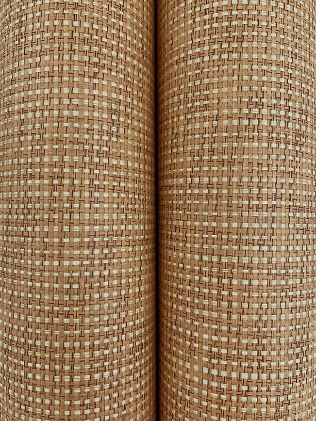 Ronald Redding Check Paperweave wallpaper, color Saddle Weave, SKU GRL88364