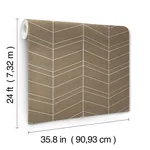 Ronald Redding Chevron Abaca - Cinnamon Wallpaper | Buy Online Ronald Redding Chevron Abaca wallpaper, color Cinnamon, SKU YGL7024