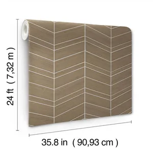 Ronald Redding Chevron Abaca wallpaper, color Cinnamon, SKU YGL7024