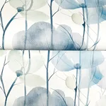 Ronald Redding Cotswolds Poppies - Blue Wallpaper | Buy Online Ronald Redding Cotswolds Poppies wallpaper, color Blue, SKU VR1535