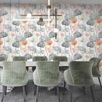 Ronald Redding Cotswolds Poppies - Coral Wallpaper | Buy Online Ronald Redding Cotswolds Poppies wallpaper, color Coral, SKU VR1537