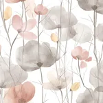 Ronald Redding Cotswolds Poppies wallpaper, color Pastel, SKU VR1538