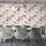 Ronald Redding Cotswolds Poppies wallpaper, color Red, SKU VR1536