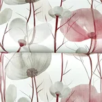 Ronald Redding Cotswolds Poppies wallpaper, color Red, SKU VR1536
