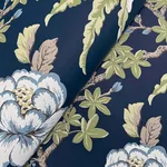 Ronald Redding Courtyard Botanical wallpaper, color Navy, SKU MX9652