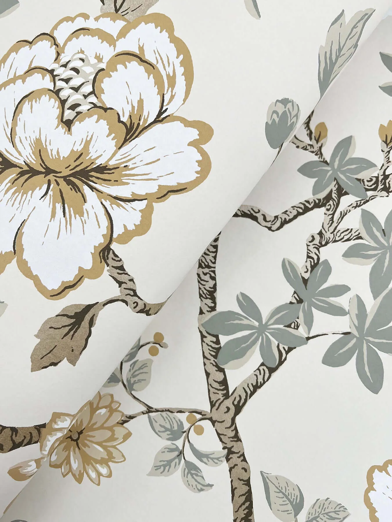 Ronald Redding Courtyard Botanical - Neutral Wallpaper | Buy Online Ronald Redding Courtyard Botanical wallpaper, color Neutral, SKU MX9655