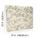 Ronald Redding Courtyard Botanical - Neutral Wallpaper | Buy Online Ronald Redding Courtyard Botanical wallpaper, color Neutral, SKU MX9655