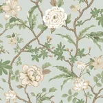 Ronald Redding Courtyard Botanical - Pale Blue Wallpaper | Buy Online Ronald Redding Courtyard Botanical wallpaper, color Pale Blue, SKU MX9654