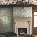 Ronald Redding Courtyard Botanical - Pale Blue Wallpaper | Buy Online Ronald Redding Courtyard Botanical wallpaper, color Pale Blue, SKU MX9654