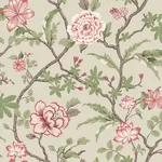 Ronald Redding Courtyard Botanical - Pink Wallpaper | Buy Online Ronald Redding Courtyard Botanical wallpaper, color Pink, SKU MX9653